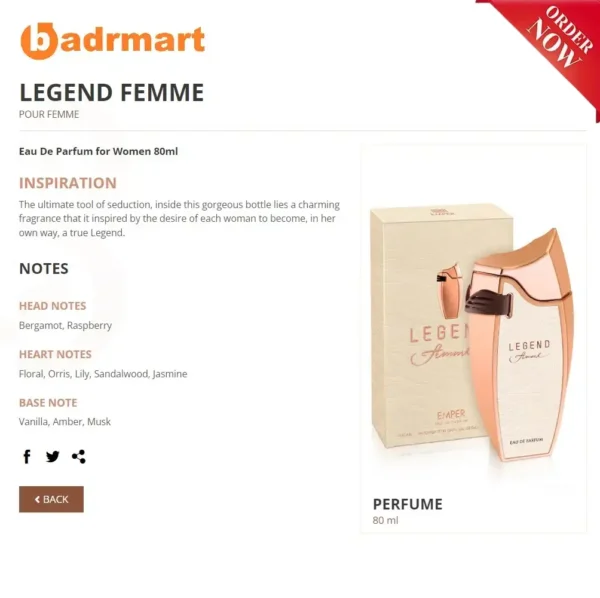 Legend perfume Femme