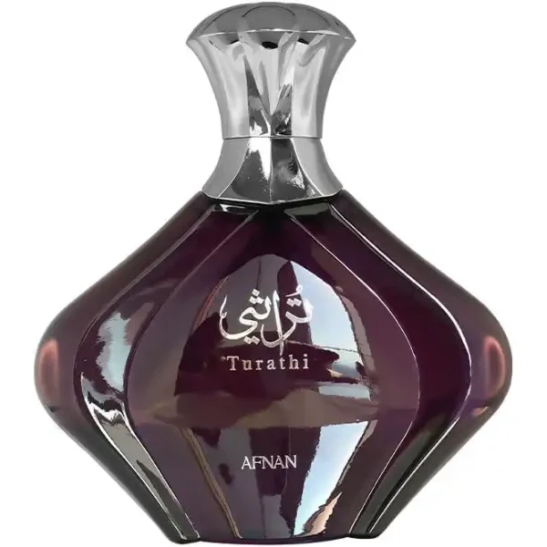 برفان حريمي أفنان تراثي بيربل خطير وفواح هو عطر يسمح لك بالاستمتاع بتجربة عاطفية راقية مع الحبيب والاحتفاظ بذكراها الى الابد. اجعلي أمسياتك عاطفية ومميزة للغاية مع عطر أفنان توراثي الحمراء الجديد القوي من إنتاج أفنان. احصلي الأن عليه وجربيه واستمتعي به! Afnan Turathi Femme Purple Eau De Parfum 90ml