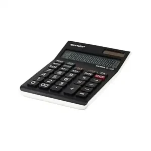 الة حاسبة الكترونية للتدقيق من شارب بـ12 رقم EL-128C-WH، أبيض