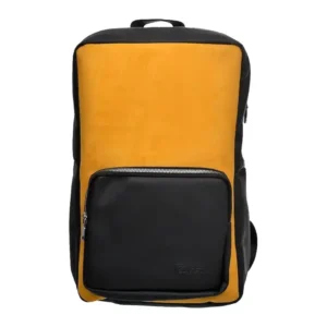 Safety Leather Two Way Zipper Laptop Backpack With Zipper Leather Pocket And Chamois Front For Laptop Protection