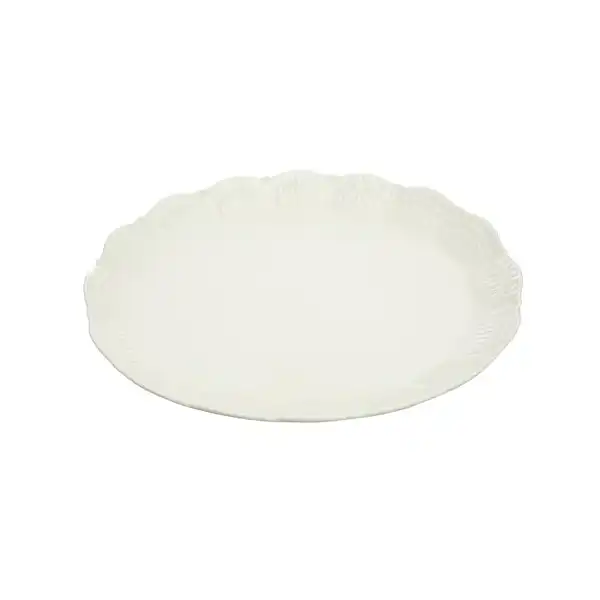 طبق تقديم كورال من روزا اف ام، مقاس 42 سم، أبيض - الصورة 2