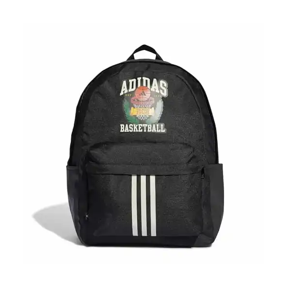 شنطة ظهر اديداس هوبس للجيم والتدريب للرجال والنساء من اديداس، لون أسود وعاجي - الصورة 2