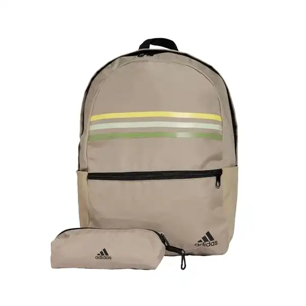 شنطة ظهر كلاسيكية بثلاثة خطوط أفقية للجنسين من أديداس - الصورة 2