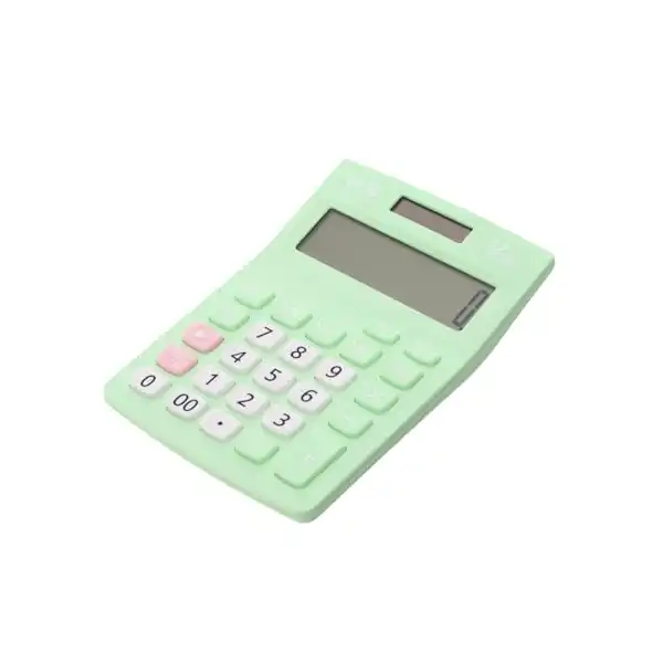 آلة حاسبة مكتبية ملونة بشاشة كبيرة للحسابات المكتبية، تعمل بالطاقة الشمسية والبطارية من ام اند جي، متعددة الألوان - الصورة 3