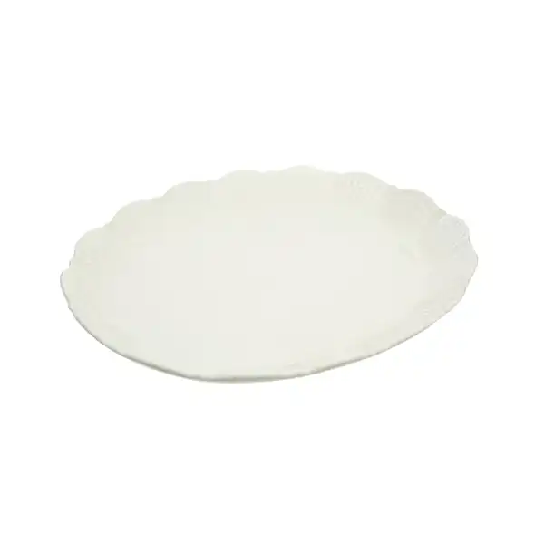 طبق تقديم كورال من روزا اف ام، مقاس 42 سم، أبيض - الصورة 3