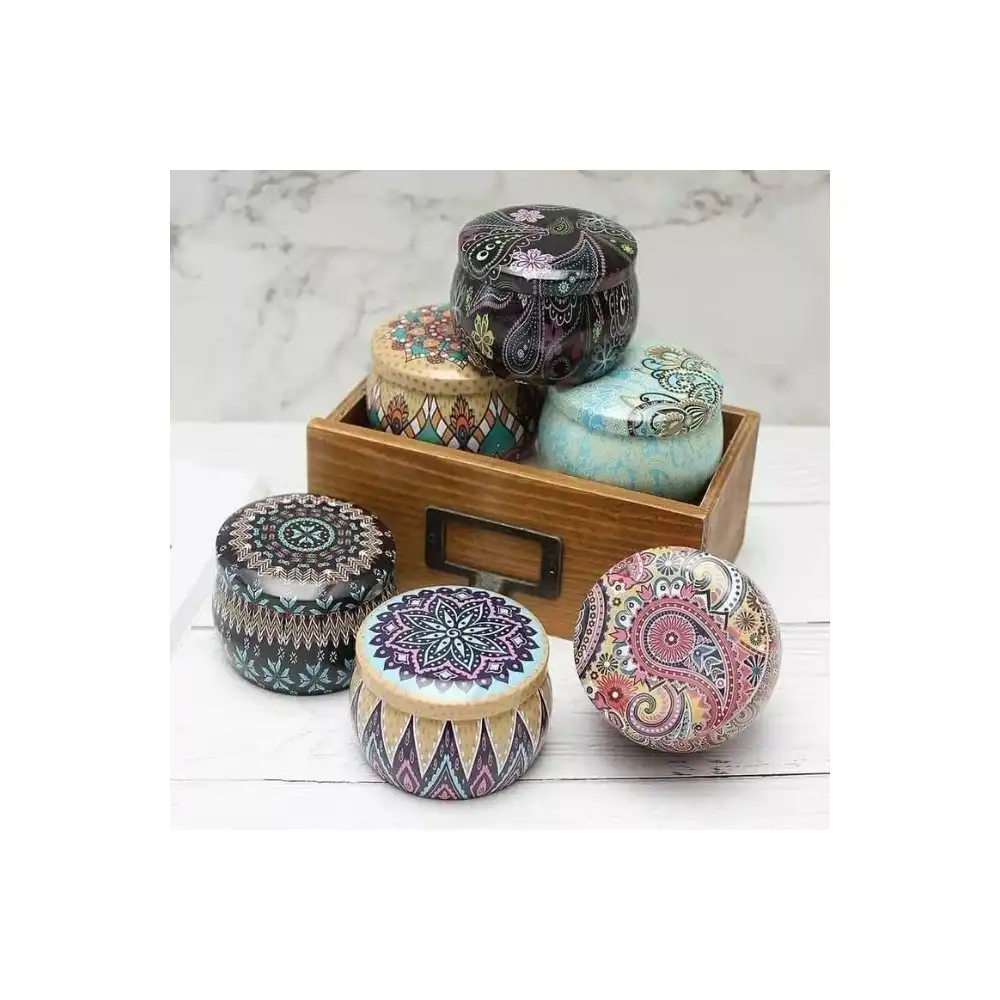 مجموعة من 4 شموع مغربية متعددة الالوان - الصورة 3