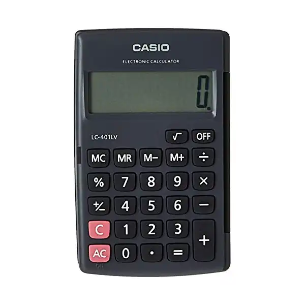 آلة حاسبة عملية محمولة من كاسيو LC-401LV-BK - الصورة 4