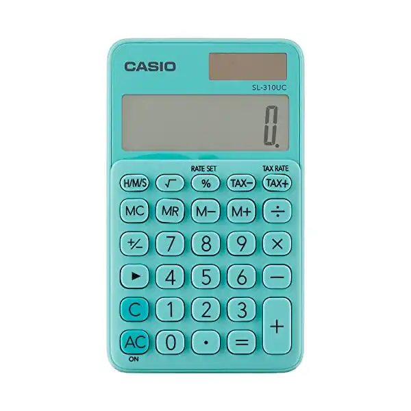 كاسيو الة حاسبة رقمية محمولة SL-310UC-GN-N-DC - اخضر - الصورة 4