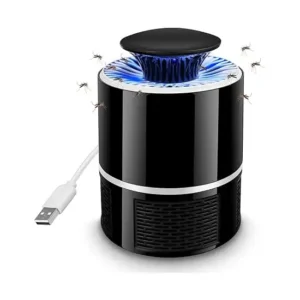 مصباح قاتل البعوض الكهربائي بمنفذ USB بدون ضوضاء ولا إشعاع، قاتل الحشرات والذباب، مصباح مضاد للبعوض للمنزل، أسود