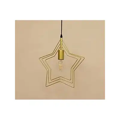 مصباح متدلي بتصميم نجوم ذهبية من الامير خامات متعددة