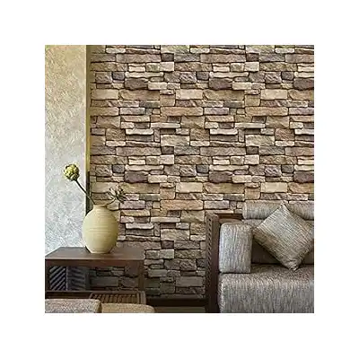 ورق حائط من الحجر السميك ذاتي اللصق مقاس 45 × 100 سم لديكور المنزل وغرفة المعيشة