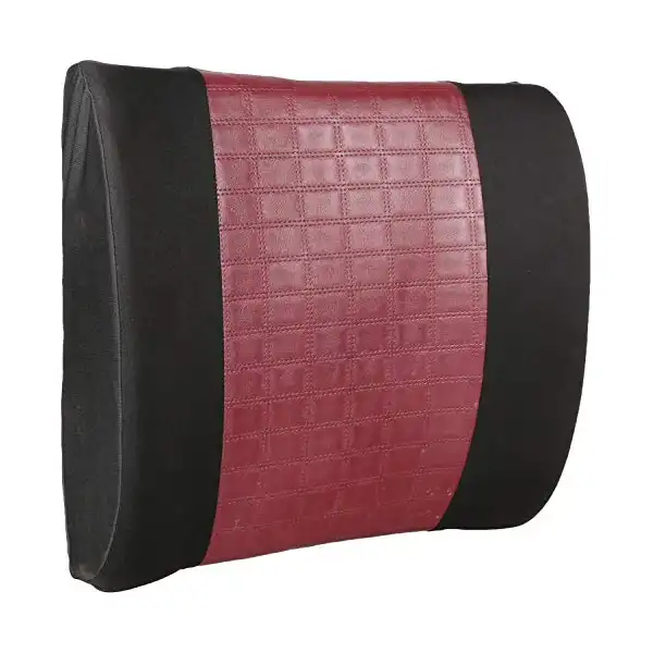 وسادة دعم الظهر لمقعد السيارة من بوم فريش - اسود وبورغندي، رغوة الذاكرة - الصورة 2