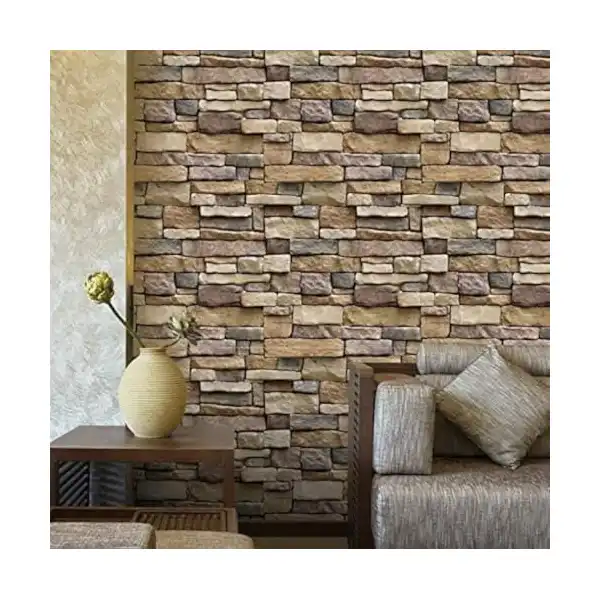 ورق حائط من الحجر السميك ذاتي اللصق مقاس 45 × 100 سم لديكور المنزل وغرفة المعيشة - الصورة 2