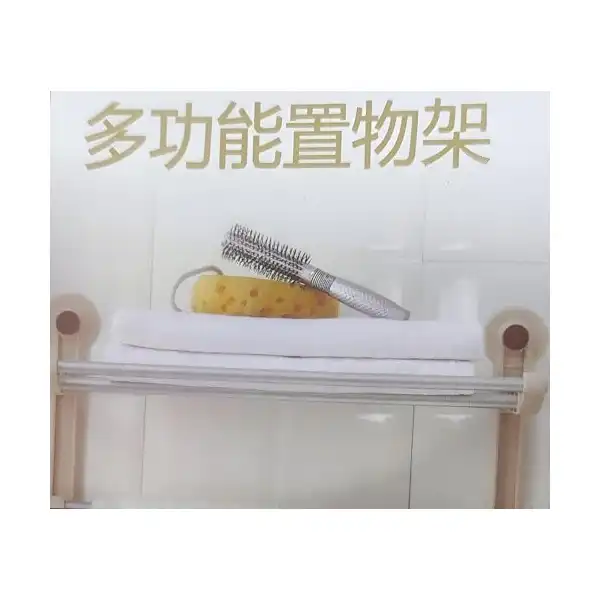 منظم حمام حائطي متعدد الاستخدامات بثلاث رفوف بتشطيب أبيض – حل تخزين قوي للمنازل العصرية - الصورة 3