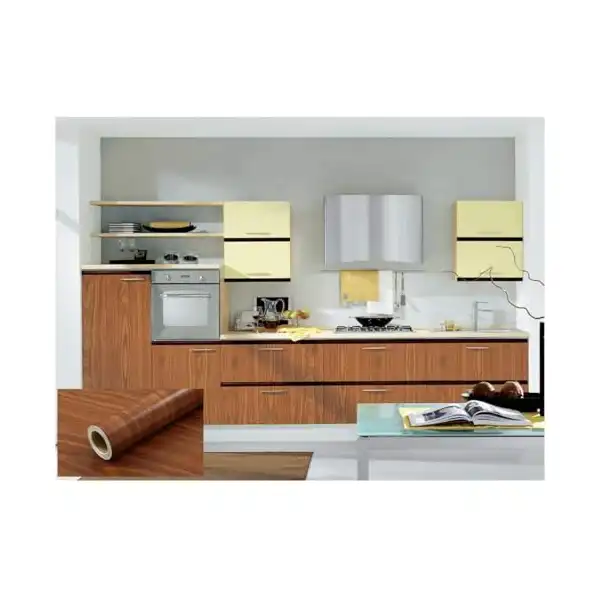 ملصق ديكور أثاث، ورق زينة ذاتي اللصق، سهل التنظيف لأسطح المطبخ والحوائط، 5 متر × 45 سم، تشيكيت-تاكيت-2 - الصورة 3