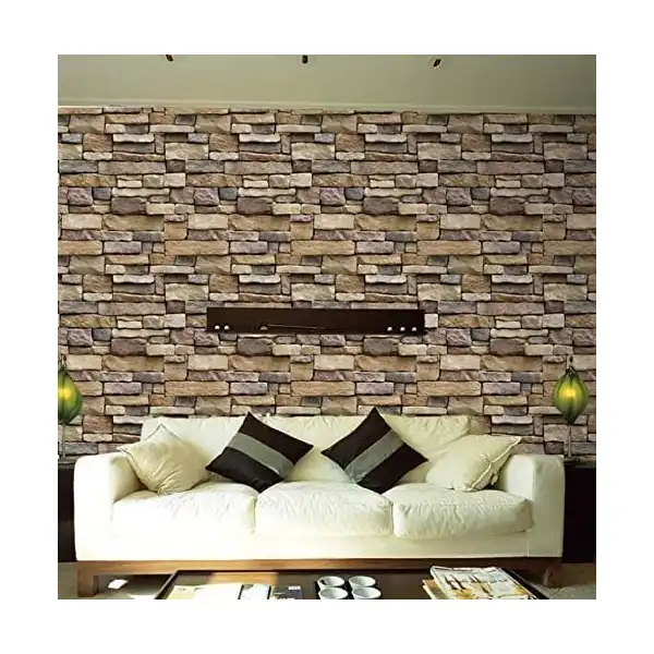 ورق حائط من الحجر السميك ذاتي اللصق مقاس 45 × 100 سم لديكور المنزل وغرفة المعيشة - الصورة 3