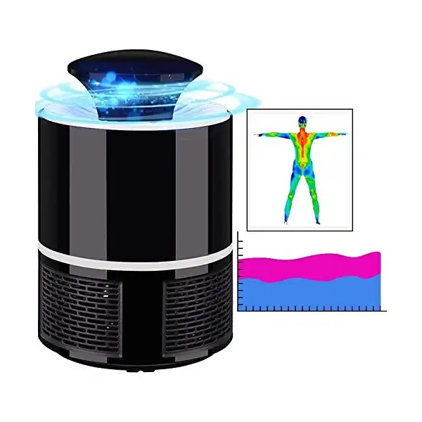 مصباح صيد بعوض إلكتروني، طارد للذباب يعمل بالأشعة فوق البنفسجية ومزود بمنفذ USB مع محفز ضوئي لقتل الحشرات - الصورة 4