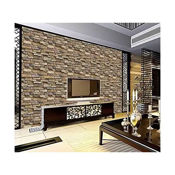 ورق حائط من الحجر السميك ذاتي اللصق مقاس 45 × 100 سم لديكور المنزل وغرفة المعيشة - الصورة 4