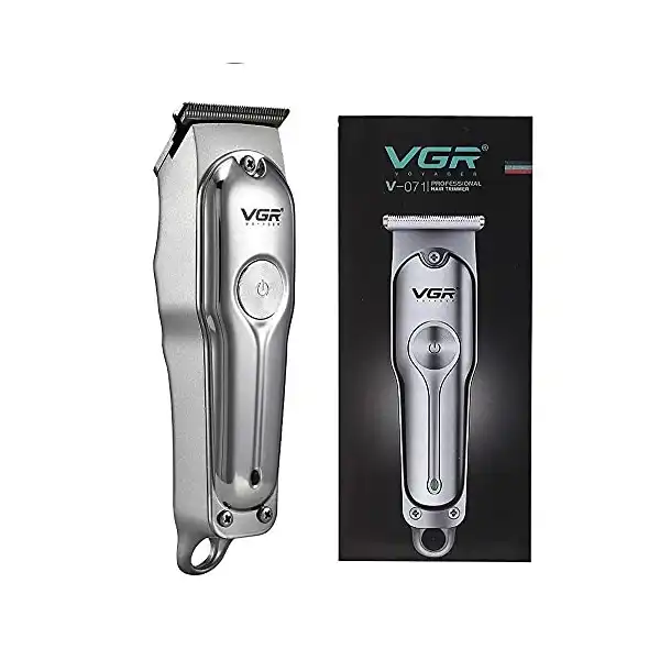 ماكينة تشذيب الشعر الاحترافية من في جي ار - V-071 من الفولاذ مقاوم للصدأ بشحن USB مع 3 أمشاط - الصورة 2