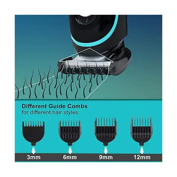 ماكينة حلاقة وتشذيب الشعر للرجال من في جي ار V-055: لحلاقة بدون مجهود، وقص مخصص، وشحن سريع، استخدام سلكي ولاسلكي - الحل المثالي للعناية بالبشرة (اسود) - الصورة 4