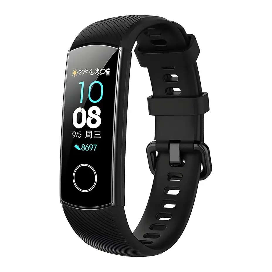 سوار ساعة سيليكون بديل من V Volt متوافق مع Huawei/Honor Band 4/5 - مريح، مقاوم للماء - حزام رياضي أنيق وقابل للتعديل - متين وسهل التركيب