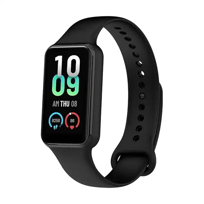 سوار رياضي بديل من السيليكون الناعم متوافق مع ساعة تتبع اللياقة البدنية امازفيت باند 7 من نيكست ستور (اسود)