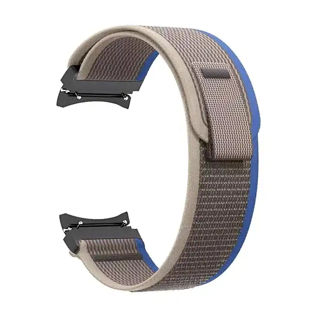 سوار ساعة نايلون من نسيج محبوك بشكل حلقة متوافق مع سامسونج 5 برو 45 ملم/ساعة جالاكسي 40 ملم 44 ملم/جالاكسي 4 ملم/ووتش كلاسيك 42 46 للرجال والنساء, one size, أحمر