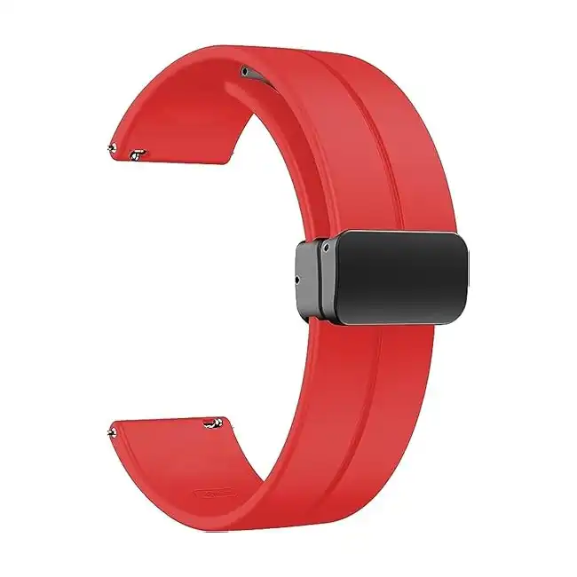 سوار ساعة سيليكون بابزيم مغناطيسي 22 ملم من Next store متوافق مع ساعة سامسونج جالاكسي 3 45 ملم/ جير S3/ هواوي GT3 46 ملم/ GT2E/ GT2 برو/ ماجيك 2 46 ملم/ امازفيت / GTR3