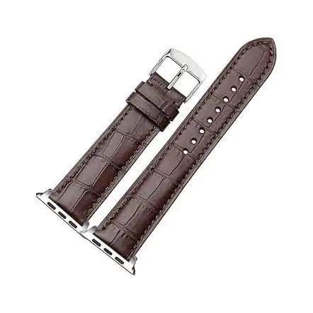 سوار جلد من او اوزون لساعة ابل 42 ملم 44 ملم 45 ملم 49 ملم، سوار معصم من الجلد لساعة ابل سلسلة 8/7/6/5/4/3/2/1/SE/الترا، للنساء والرجال