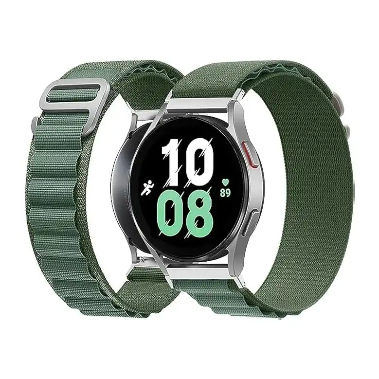 سوار ساعة نايلون بديل بتصميم قوي ومتين مقاس 22 ملم متوافق مع ساعة سامسونج جالاكسي 3 (45 ملم) وجير S3 فرونتير وهواوي GT2 GT3 برو للنساء والرجال من نكست ستور