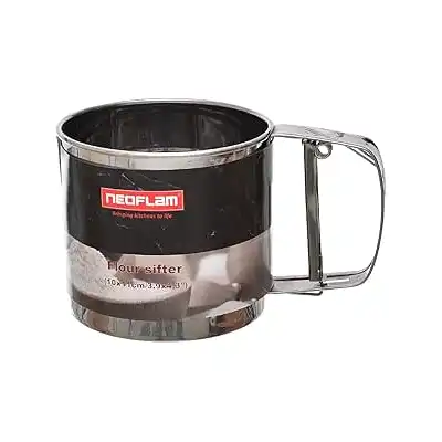 منخل ستانلس ستيل عالي الجودة بمقبض من نيوفلام، متعدد الألوان