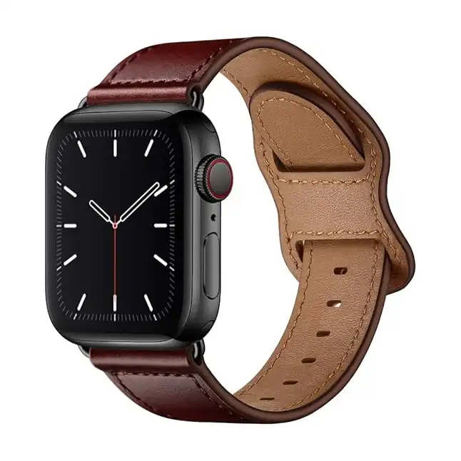 سوار ساعة متوافق مع اي ووتش 49 ملم 46 45 44 42 41 40 38 بديل من الجلد الطبيعي ابل الترا 2 - 1 اس سلسلة 10 9 8 7 6 5 4 3 كايسجوس