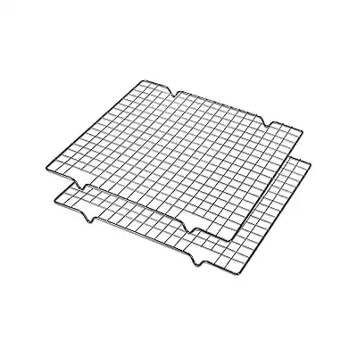 رف لتبريد الطعام مقاوم للالتصاق - مجموعة بمقاس مثالي 40 سم × 25 ملم لتوزيع الحرارة بشكل مثالي أثناء الخبز والتحميص