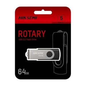 محرك بندريف دوار 64 USB 2.0 من هيكسيمي، فضي/اسود | HS-USB-M200S 64G |