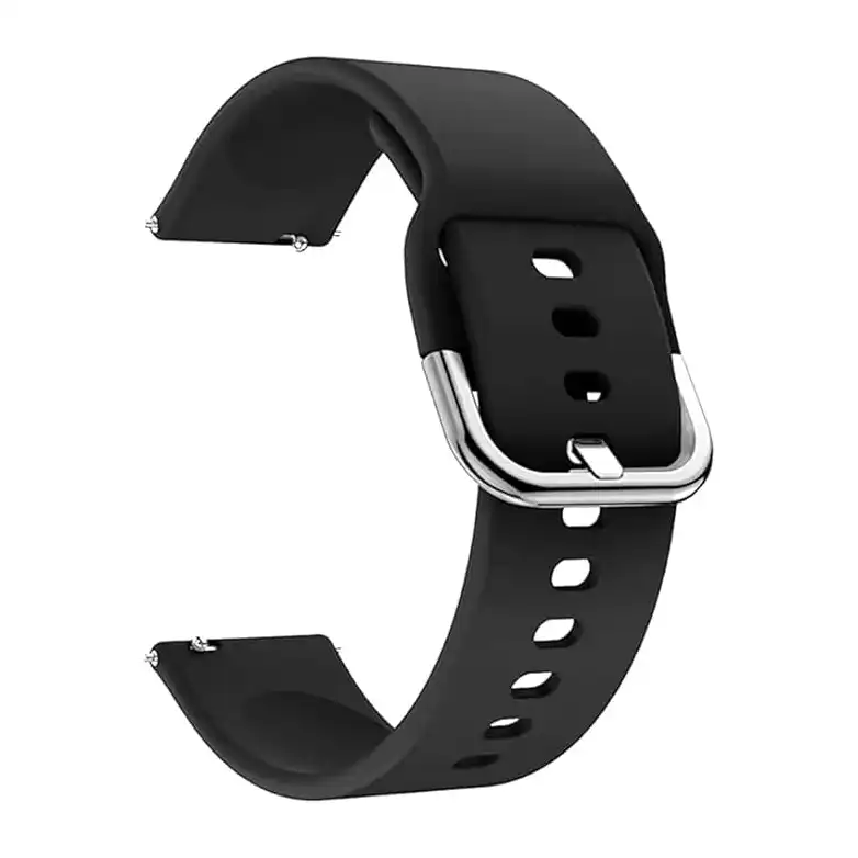 سوار سيليكون 20 ملم متوافق مع ساعة سامسونج جالاكسي 5 40/44 ملم - ووتش 5 برو 45 ملم، أسود، للجنسين البالغين من جينيريك