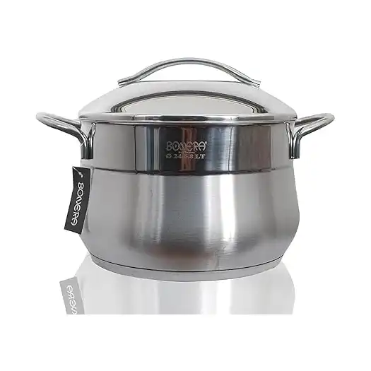 حلة ستانلس ستيل - صناعة تركيه ماركة بونيرا مقاس 18، فضى، 2.5 ليتر