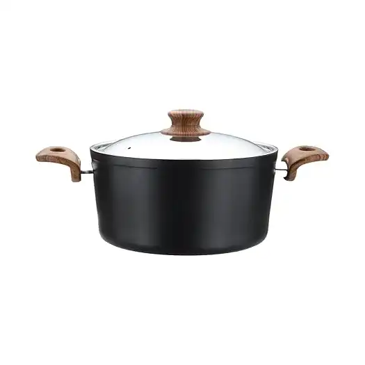 حلة طهي جرانيت تركية من الامل اليت، مقاس 18 سم، أسود