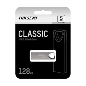 فلاش ميموري معدني كلاسيك بسعة 128 جيجابايت من هيكسيمي، USB 3.0، باللون الفضي، موديل HS-USB-M200 128G U3