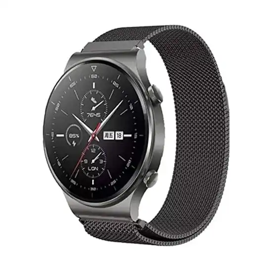 سوار ميلانو بديل لساعة هواوي Gt2 برو بسوار ستانلس ستيل من دادو لون اسود للكبار الجنسين.