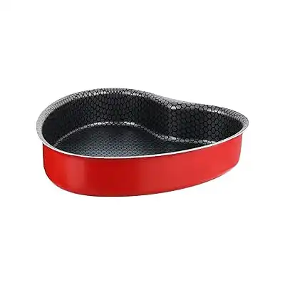 قالب كيك تفلون على شكل قلب من تروفال، أحمر
