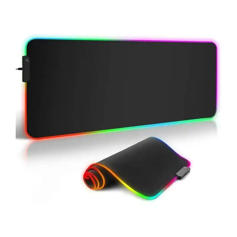 قاعدة ماوس كبيرة الحجم باضاءة ار جي بي رائعة.بوينت ، بسطح املس غير قابل للانزلاق، قاعدة مطاطية للماوس ولوحة المفاتيح 30×80 سم للالعاب