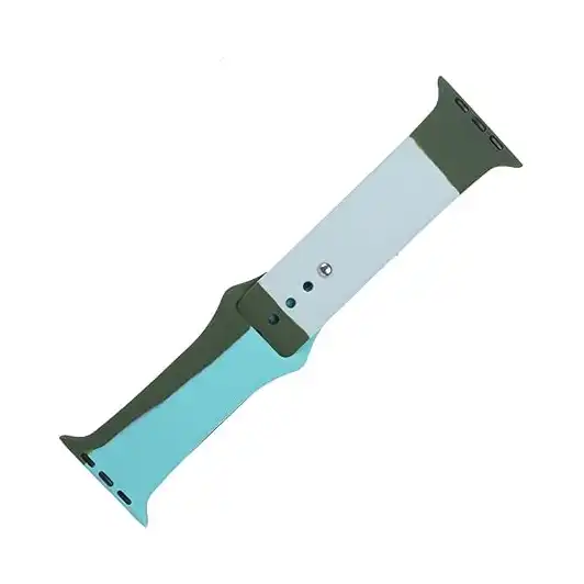 سوار ساعة مقاوم للماء مصنوع من السيليكون بتصميم خطوط متوافق مع الساعات مقاس 42 ملم أو 44 ملم أو 45 ملم - متعدد الألوان