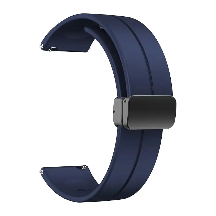 سوار ساعة مغناطيسي قابل للطي سريع التحرير متوافق مع سامسونج جالاكسي 46 ملم وساعة 3 45 رياضي من السيليكون الناعم للنساء والرجال سمارتفين 22