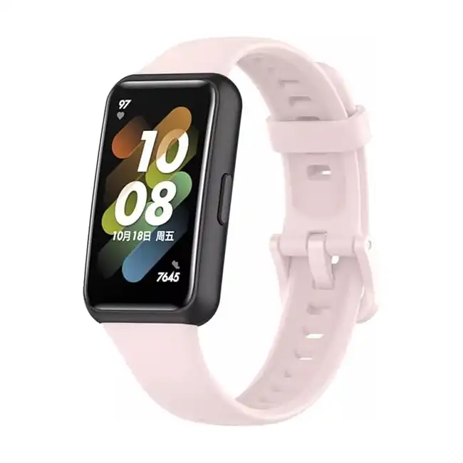 سوار سيليكون بديل من Next Store متوافق مع ساعة هواوي باند 7 ، بالوان سادة