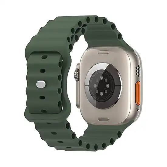 سوار سيليكون جيد التهوية قابل للتعديل متوافق مع ساعة ابل 49 ملم 45 44 42 41 40 38 لساعة اي ووتش الترا سلسلة 8-7-اس اي-6-5-4-3-2-1 للجنسين من موبيليك بني