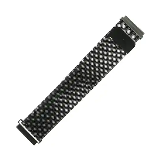 سوار ساعة من الفولاذ مقاوم للصدأ مقاس 22 ملم لساعة سامسونج جير S3 وجالاكسي 46 ملم، لون أسود