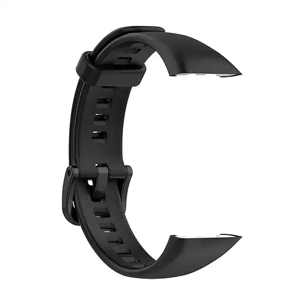 سوار ساعه رياضي بديل من السيليكون الناعم والمتين والمقاوم للماء متوافق مع ساعة هواوي باند 6 برو - اسود، للجنسين - أطفال