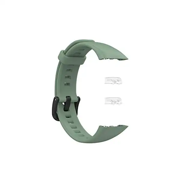 سوار سيليكون بديل قابل للتعديل لساعة هواوي باند 6 بعدد قياسات قابلة اللون: أخضر داكن المقاس: هونر للكبار من الجنسين - الصورة 2