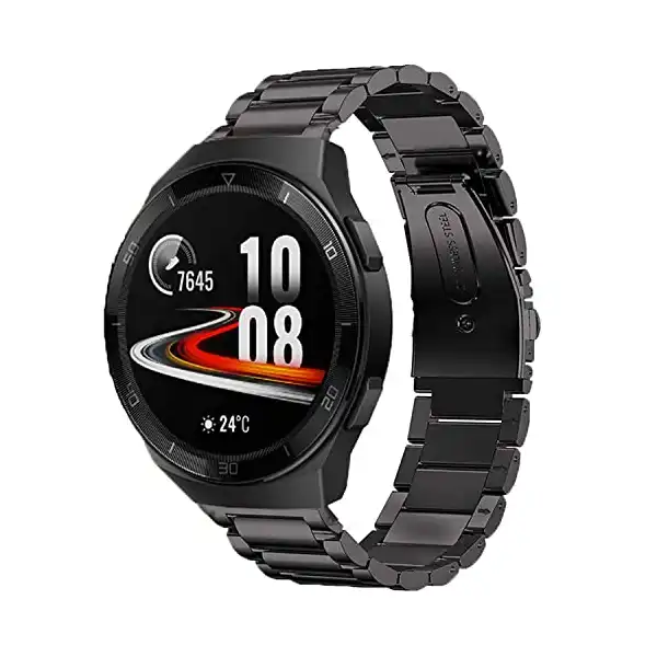 سوار بديل معدني من الفولاذ المقاوم للصدأ سريع الفك لساعة هواوي GT2e الذكية من بلوشو (أسود) - الصورة 2