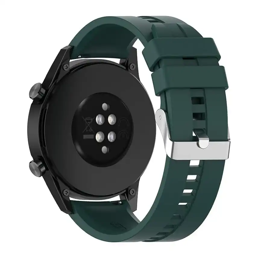 سوار سيليكون 20 ملم متوافق مع ساعة سامسونج جير سبورت/ ووتش 4/5/5 برو/S2 كلاسيك/اكتيف 2 40/44 ملم/ جي تي اس 4/4 ميني/بيب 3/برو/جي ميني/جي 2e/ من Next store اخضر غامق، للكبار الجنسين - الصورة 2